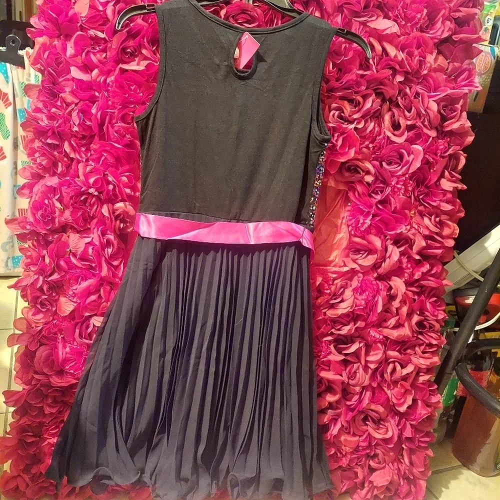 Xhilaration Multi-Colored Dress with attached Sequin Tank top. Size L 10-12